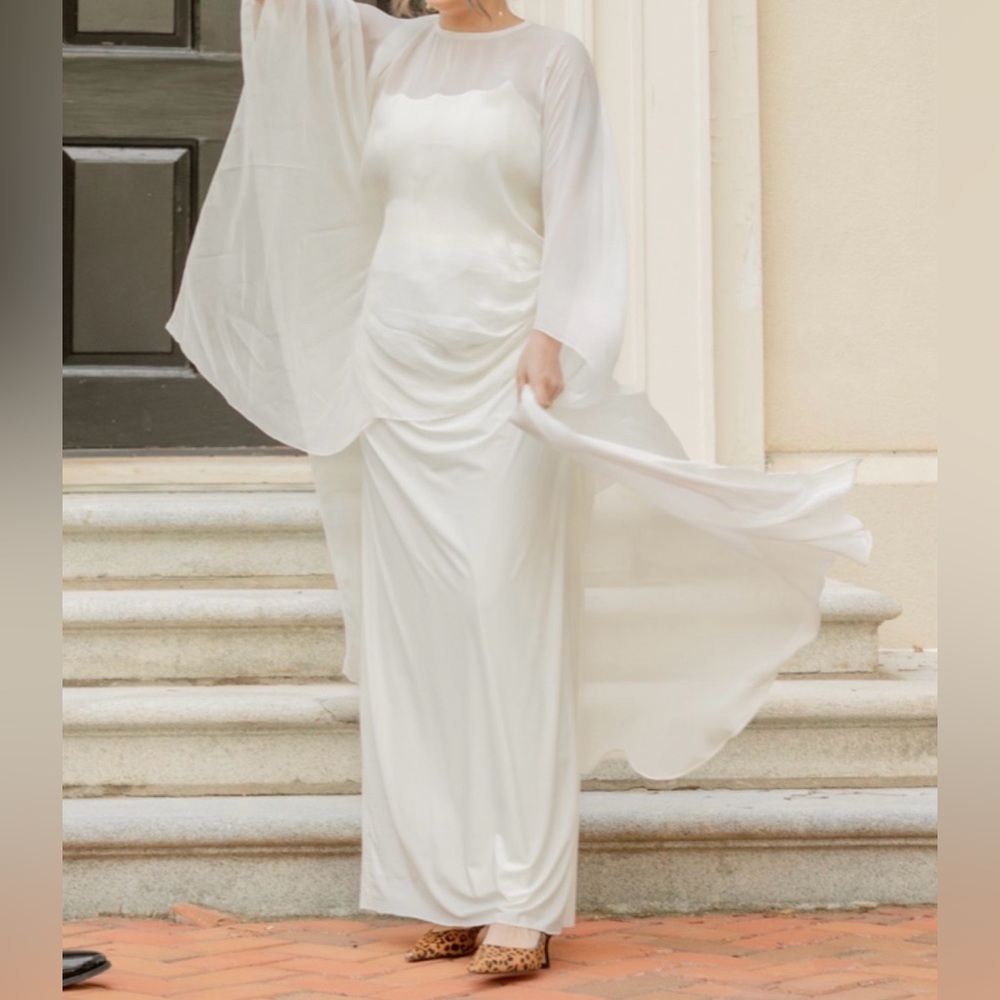 Elegant White Maxi Dress - Women's Long Evening Gown